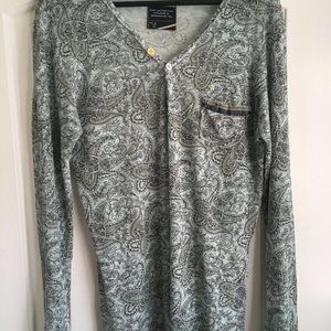 Loft Italian Linen V-Neck Long Sleeve